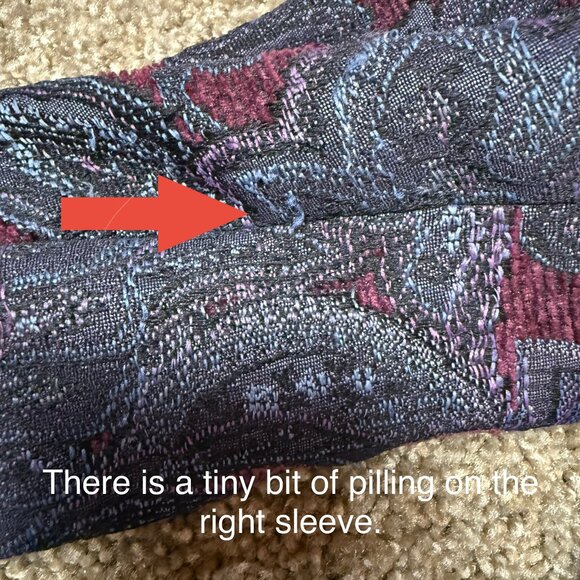 Vintage Coldwater Creek Tapestry Jacket Women Medium Purple Floral Sophisticated - Picture 12 of 13